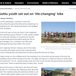 Sahtu youth set out on ‘life-changing’ hike