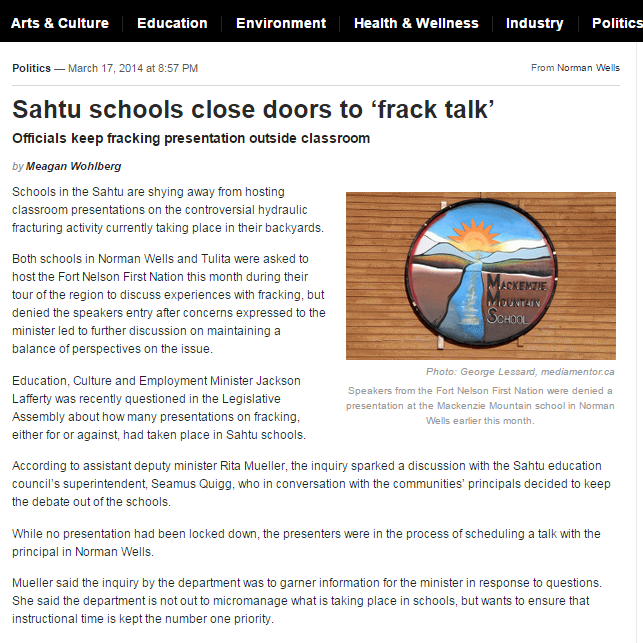 Sahtu school closes door
