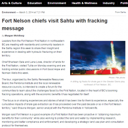 Fort Nelson chiefs visit Sahtu with fracking message 