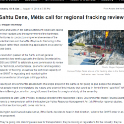 Sahtu Dene, Métis call for regional fracking review