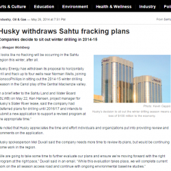 Husky withdraws Sahtu fracking plans