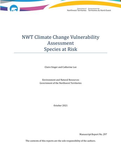 NWT Climate Change Vulnerability Assessment Species at Risk