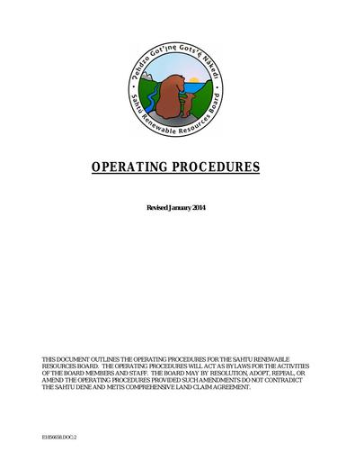 SRRB Operating Procedure 2014