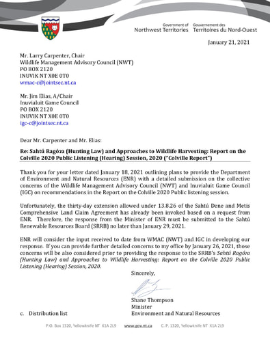 21-01-21 ENR Response to WMAC-IGC on SRRB Report