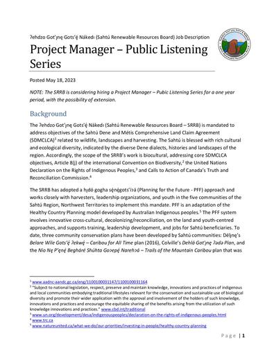 PLS Project Manager Job Description